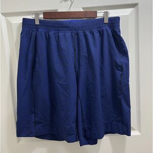 Lululemon Men's Purple Striped Pull On Shorts Medium Running Athletic